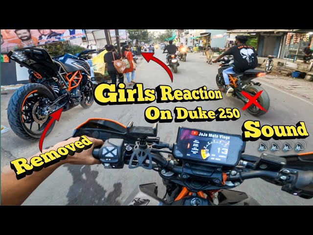 Duke 250 Exhaust Removed Sound |  Girl Reaction On Duke 250 Modified sound 🔊😱👿