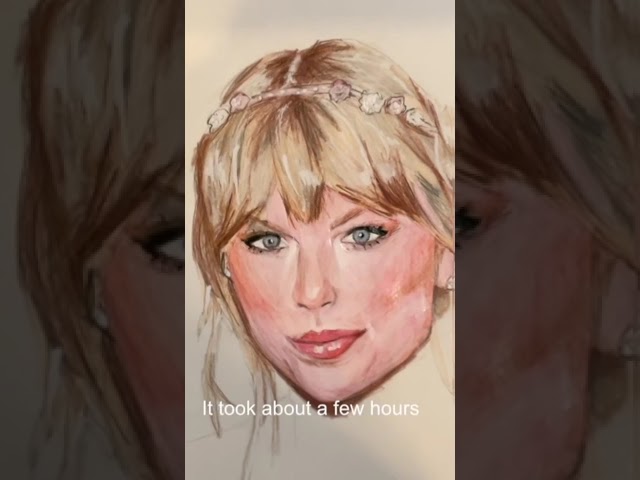 I drew Taylor Swift ✨👀 @TaylorSwift  (karma) #taylorswift #art #drawing #karma #coloredpencils