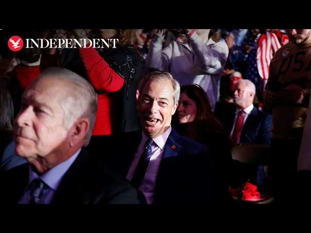 Nigel Farage 'very happy' at positive signs for Trump win