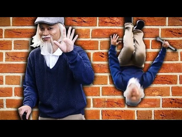 Old Man Backflip | Giả làm ÔNG GIÀ, biểu diễn LỘN NGƯỢC trên phố | Và cái kết vô cùng bất ngờ