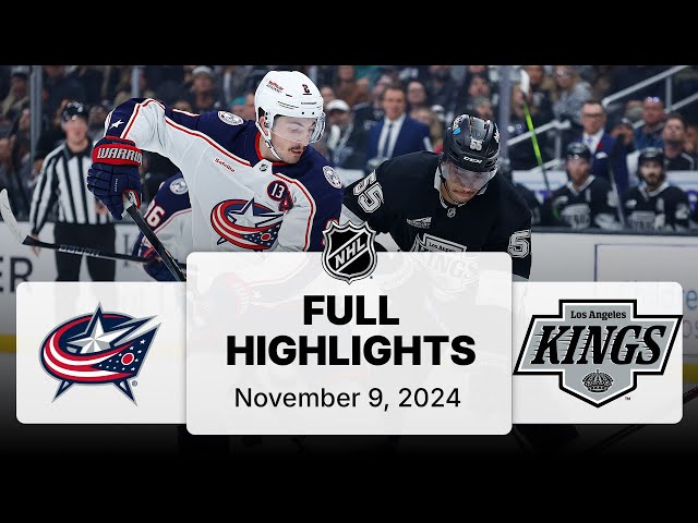 NHL Highlights | Blue Jackets vs. Kings - November 9, 2024