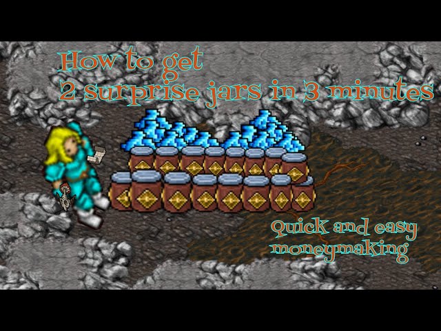 Tibia money making - How to get 2 surprise jars in 3 minutes. Fullguide for level 100+.