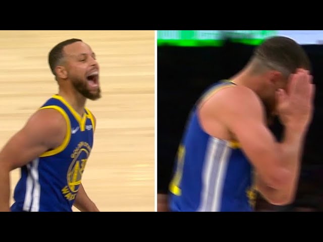 Stephen Curry hits his 7th 3 point and does the 'NIGHT NIGHT' celebration vs OKC.