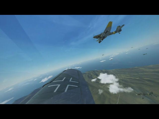 Stukas Escort - Bf109G-4 - Watch in VR180 3D