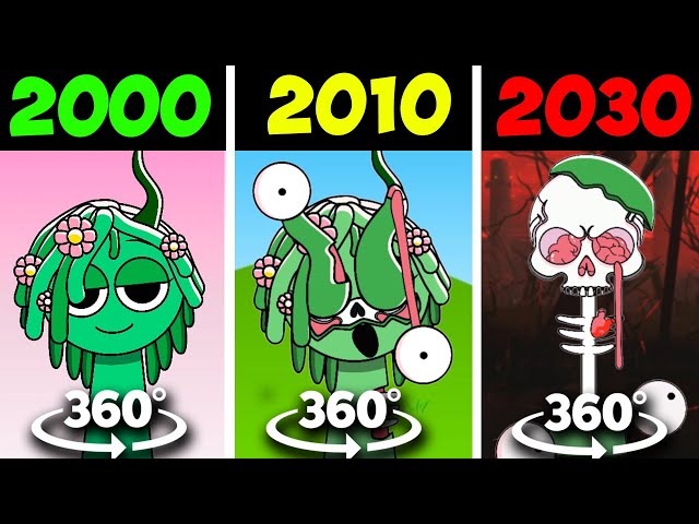 360° | VR / 4K 😧  Incredibox Sprunki 2000 vs 2010 vs 2030